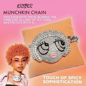 NIB Ice Spice Munchkin Chain Necklace Signature Pendant Jewelry Rapper Musician